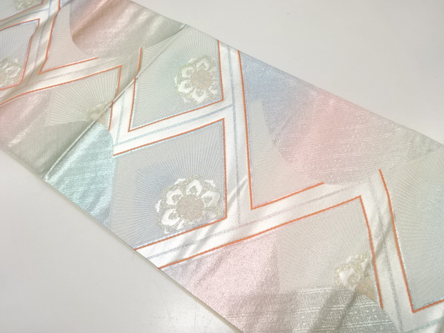 JAPANESE FUKURO OBI / UNUSED / WOVEN FLOWER CREST